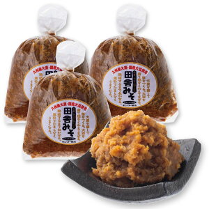 【鹿児島県産】麦みそ3袋セット、贈り物 ギフト 調味料 田舎みそ(甘口麦味噌)