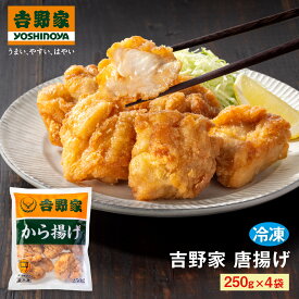 吉野家 から揚げ250g×4袋 吉野家冷凍 送料無料 からあげ 唐揚げ 冷凍 惣菜 おかず 和食 簡単 時短 ランチ お店の味再現 深夜 朝食 一人飯 業務用