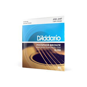 yAR[XeBbNM^[z __I D'Addario EJ38 12-String / Light 10-47 PHOSPHOR BRONZE 12M^[ Ki ARM AR[XeBbN M^[ 
