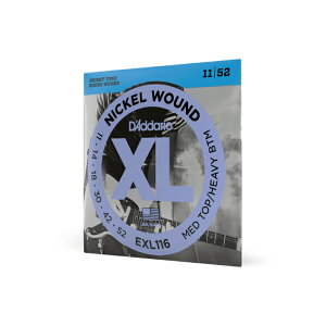 【エレキギター弦】 ダダリオ ギター弦 D'Addario EXL116 Medium Top/Heavy Bottom 11-52 XL NICKEL ミディアムトップ ヘビーボトム エレキ弦 エレキ ギター 弦