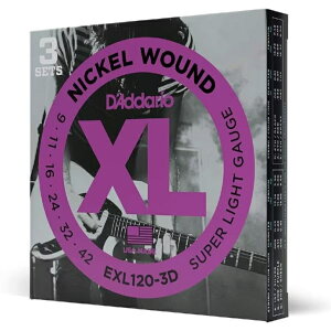yGLM^[zy3ZbgpbN 1ZbgÂw肨z __I M^[ D'Addario EXL120-3D Super Light 09-42 XL NICKEL X[p[Cg GL GL M^[ 