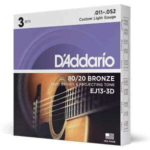 y 3ZbgpbNz __I D'Addario EJ13-3D Custom Light 11-52 80/20 BRONZE AR[XeBbNM^[ 3ZbgpbN 1ZbgÂw肨 Ki ARM AR[XeBbN M^[ 