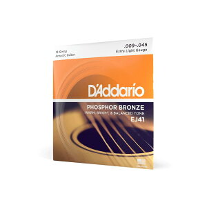 yAR[XeBbNM^[z __I D'Addario EJ41 Extra Light 12-string 09-45 PHOSPHOR BRONZE 12 Ki ARM AR[XeBbN M^[ 