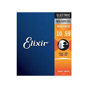 【エレキギター弦】エリクサー エレキギター弦 7弦 12074 NANOWEB LIGHT HEAVY 10-59 Elixir 7 STRING コーティング弦 ハイクオリティサウンド 長持ち エレキ弦 エレキ ギター 弦