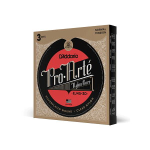 �y�N���V�b�N�M�^�[���z�_�_���I D'Addario EJ45-3D Silver Clear Normal �������� 3�Z�b�g�p�b�N ���K�i �N���V�b�N �M�^�[ ��