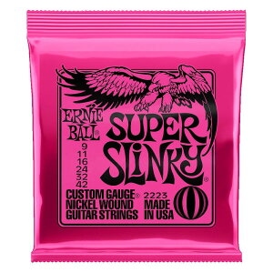 【エレキギター弦】ERNIE BALL アーニーボール エレキギター弦 2223 Super Slinky SUPER SLINKY NICKEL WOUND ELECTRIC GUITAR STRINGS 9-42 GAUGE アーニー ボール スーパースリンキー エレキ弦 エレキ ギター 弦