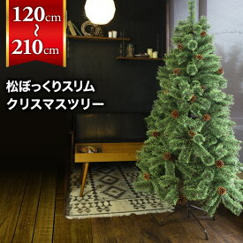 クリスマスツリー 120cm / 150cm / 180cm / 210cm おしゃれ 北欧 スリムヌードタイプ 松ぼっくり付き 松かさツリー リアル ヌードツリー ドイツトウヒツリー スリムツリー オーナメント なし irp02【おとぎの国】