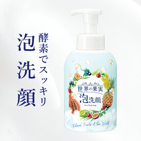 【 世界の果実 すっきり泡洗顔 500mL 】 泡洗顔 酵素 洗顔 酵素洗顔 クレイ洗顔 大容量 泡洗顔料 泡ソープ 泡 洗顔フォーム ホイップ洗顔 フェイスウォッシュ フェイスフォーム ボトル ポンプ式 ポンプタイプ プッシュ式 無添加 パパイン 日本製 生協 公式
