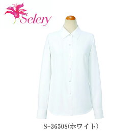 事務服 制服 長袖ブラウス レディース ホームクリーニング セロリー Selery S36502～36508 透け防止 防汚 ストレッチ UVカット