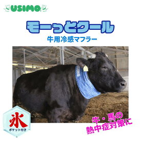 牛や馬の熱中症予防 USIMO モーっとクール 親牛 仔牛用 馬用 接触冷感 マフラー 出荷牛 ネッククーラー クールネック 馬術 家畜 牛 馬 ペット 熱中症 暑さ 対策 クールバンド 保冷剤 首ひんやり 冷感 冷却 首 冷やす うしも ウシモ オオツキ ひんやり