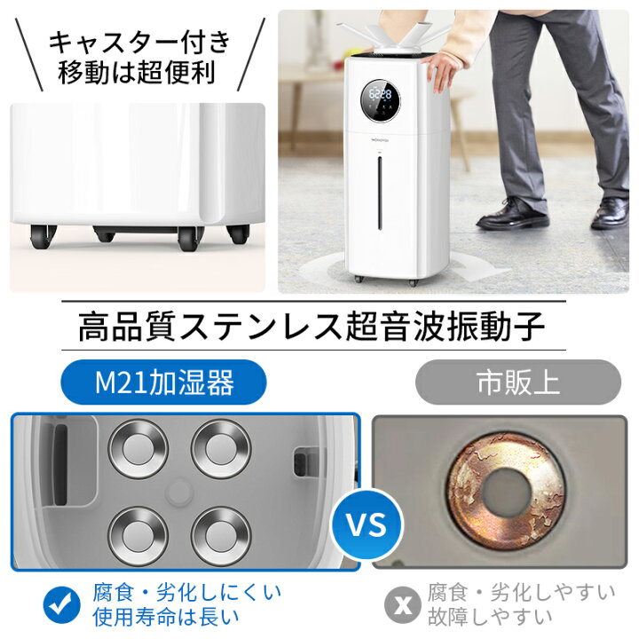 楽天市場】【COUPONで23800円!P10倍】 21L業務用湿度設定 加湿器 大容量 21L UV除菌 超音波加湿器 業務用 次亜塩素酸水対応 70畳 2000ml/hパワー 3段階 連続30時間加湿 湿度設定 4つ吹出口 2種類ノズル スチーム 上から給水 リモコン付 空気清浄機 オフィス 学校 ... 楽天市場】【COUPONで23800円!P10倍】 21L業務用湿度設定 加湿器 大容量 21L UV除菌 超音波加湿器 業務用 次亜塩素酸水対応 70畳 2000ml/hパワー 3段階 連続30時間加湿 湿度設定 4つ吹出口 2種類ノズル スチーム 上から給水 リモコン付 空気清浄機 オフィス 学校 ...