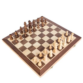 チェスセット 国際チェス 木製 マグネット式 折りたたみチェスボード 収納便利
