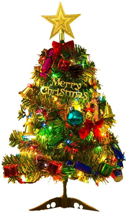 楽天市場 クリスマスツリー 卓上 50cm ミニツリー クリスマス飾り Ledイルミネーション 点セット オトクラシ 楽天市場店