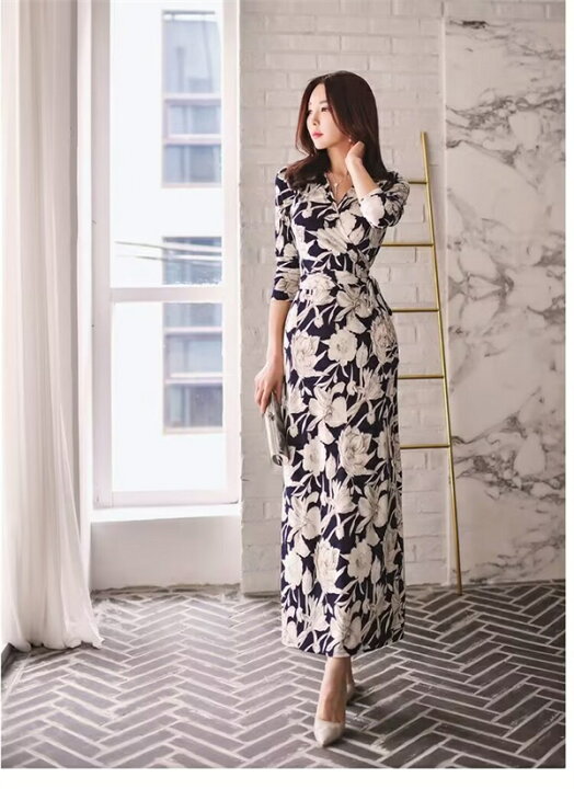 楽天市場】花柄ワンピース 姫系ワンピース インポート ブルー ブラック  