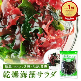★最大2000円OFF！楽天スーパーSALE！★ 乾燥海藻サラダ 100g 2袋 3袋 4袋 海藻 送料無料乾燥 海藻サラダ わかめ 茎わかめ 赤つのまた 寒天 赤まふのり 大容量 食品 乾燥タイプ ギフト お徳用 ご飯のお供 プレゼント 実用的 サラダ 業務用