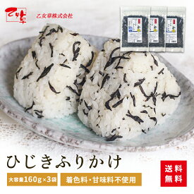 ★最大2000円OFF！ 楽天お買い物マラソン！★ ひじきふりかけ 160g 2袋 3袋 5袋 ひじき ふりかけ 送料無料 おにぎり ご飯のお供 炊き込みご飯 サラダ 煮物 浅漬け 万能調味料 お弁当 弁当 お取り寄せ ギフト お試し グルメ おうち時間