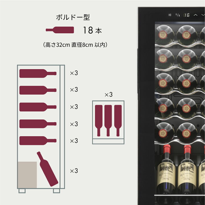 楽天市場】＼限定クーポンで31,280円／ ワインセラー ベッソン 18本 