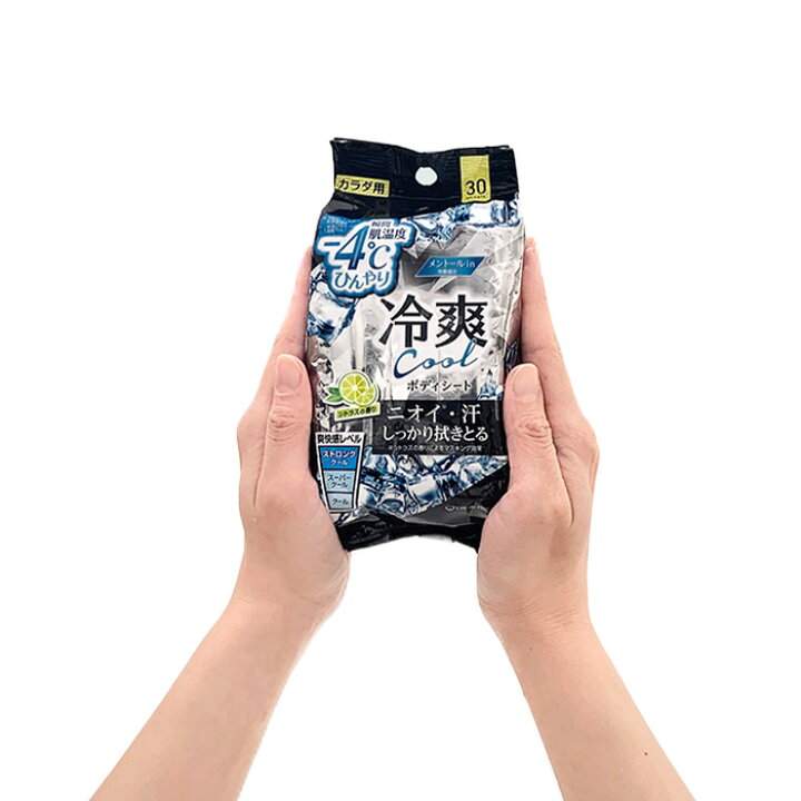 楽天市場】ボディシート -4℃ 30枚 150個セット(5c/s)メントール配合 