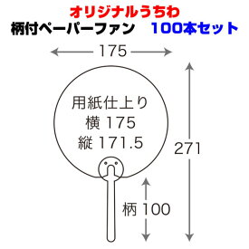 名入れうちわ * オリジナルうちわ　柄付ペーパーファン　両面フルカラー オンデマンド印刷　100本セット(1c/s)*大量購入がお得販促グッズ うちわ オリジナルうちわ制作 ノベルティ 配布用うちわ 販促品 景品 夏季商材 夏の販促品 販促品 ノベルティ PRグッズ