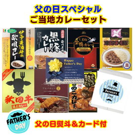 父の日カレーギフト 父の日スペシャルご当地カレーセット 造花 メッセージカード付き 父の日限定 カレーライス ギフトセット 無料 カレー お父さん ありがとう レトルトカレー詰合せ 贅沢カレー 父の日限定【コンビニ受取対応】