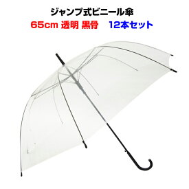 使い捨てビニール傘 65cm 透明当店オリジナルビニール傘 12本セット業務用ビニール傘まとめ買い特大サイズ傘! 男女兼用サイズ傘 レディース・傘 メンズ用