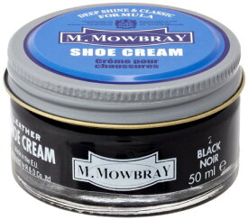 M.モゥブレィ 栄養・保湿・補色・ツヤ出しクリーム 靴クリーム 50ml ブラック シューケア