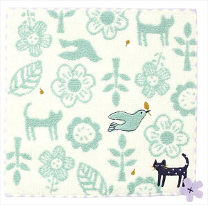 K54 キャットフォレストタオルハンカチ ノアファミリー ねこグッズ 音手箱