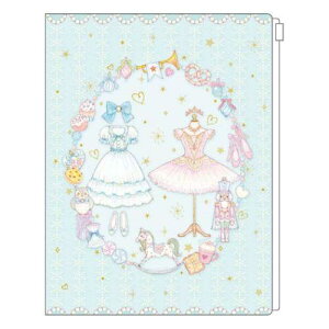 CF-15681 ポケットファイル ジッパー付 6ポケットクリアファイル たけいみき くるみ割り人形 クローズピン ジップファスナー付 音手箱