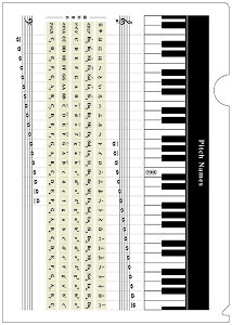 G110 音楽ファイル 11 音名と鍵盤 デプロ 音楽雑貨 音手箱