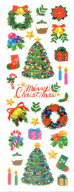 HR467　クリスマスシール　　Merry Christmas　　ステッカーファン　音手箱