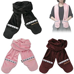 在庫限り 半額 セール pre・sent ミトン&マフラー(ピアノソナタ)ピンク SF-3332-PK 音手箱