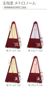 受注生産品 玉虫塗 メトロノーム 萩・桜 - 宮城県指定伝統的工芸品 -ニッコー 音手箱