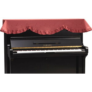 アップライトピアノ用トップカバー PT-602DR 犬楽器柄ジャガード織 ダークローズ ピアノカバー  吉澤 TOP 音手箱