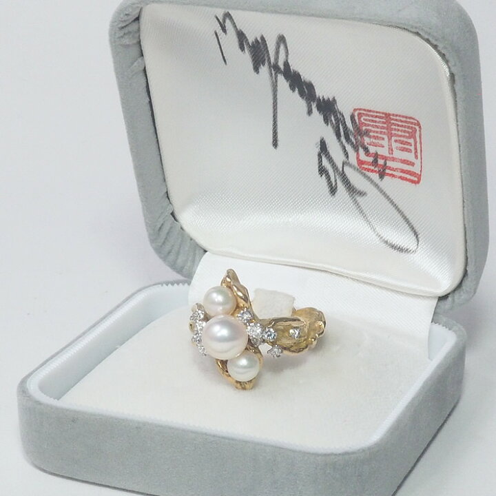 楽天市場】音羽屋□ 岩倉康二 パール ダイヤ/0.44ct K18YG/Pt900 真珠 