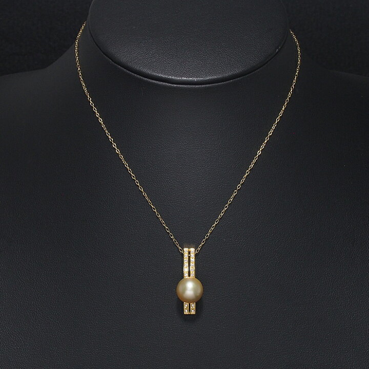 楽天市場】音羽屋□ 南洋 白蝶 ゴールデンパール/10.5mm ダイヤ/0.10ct 