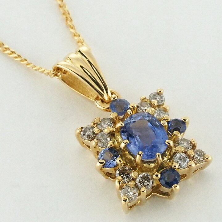 楽天市場】音羽屋□ サファイア/0.67ct ダイヤ/0.24ct K18YG デザイン 