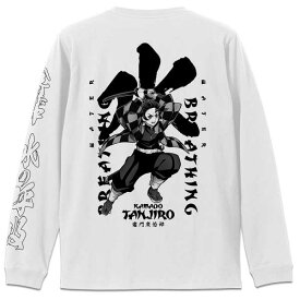 鬼滅の刃 袖リブロングスリーブTシャツ 竈門炭治郎 WHITE-M【予約 再販 7月下旬 発売予定】