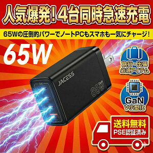 65W } [dy4|[gzUSB-C USB-A ^CvC PD3.0 GaNII [d  iPhone 16/ Android/Galaxy/Macbook/iPad/PC/̑USB-C@Ή PSEiubNj