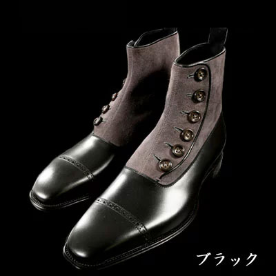 【“MEN'S EX 最新号”掲載/大塚製靴/OTSUKA M-5(オーツカM-5)】M5-102 ボタンブーツ [M5-102 Button-up  Boots]ブラック・ダークブラウン(黒・濃茶)高級紳士靴(フォーマル/ビジネス/ドレスシューズ) | OTSUKA M-5 ONLINE（大塚製靴）