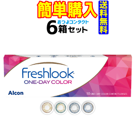 フレッシュルックワンデーカラー　6箱セット！！日本アルコン1日使い捨てカラー・コンタクトレンズ送料無料!! 通常宅配便配送