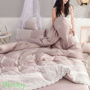 掛け布団カバーセット クイーンサイズ 枕カバー付き 4点セット シルク調 ツルツル感 ボックスシーツ 布団カバー 高級感 無地 抗菌 防臭 ズレない レーヨン