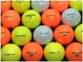【送料無料】 ツアーステージ ブリヂストン TOURSTAGE カラーシリーズ 混合 カラー混合 S級 ロストボール ゴルフボール 【中古】 20球セット
