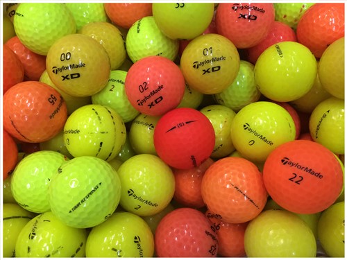 テーラーメイド カラーシリーズ混合 カラー混合 中古 TaylorMade ロストボール 30球セット ゴルフボール 新色 在庫あり Ｂ級