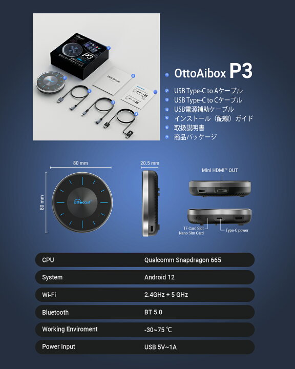 楽天市場】【公式店】オットキャスト OttoAibox P3 カープレ車 