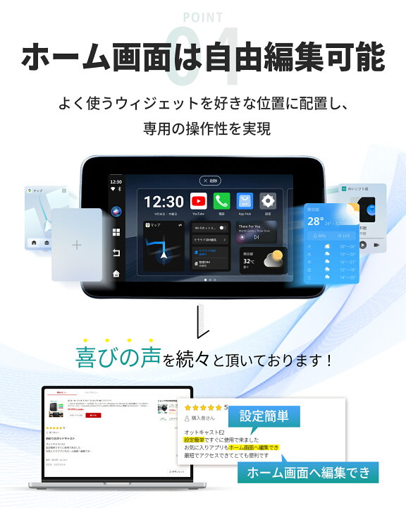 楽天市場】【公式店】Ottocast E2 オットキャスト OttoAiBox E2 2025 