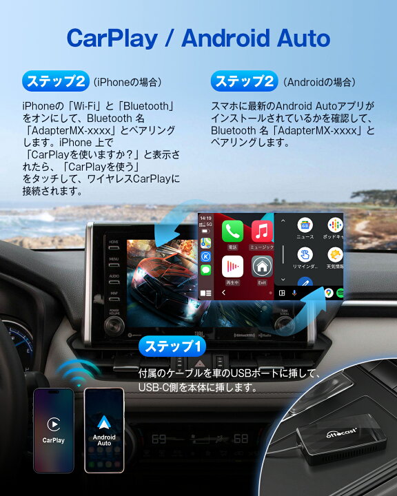 楽天市場】【Ottocast公式ストア 一年保証】オットキャストOttoAdapter 