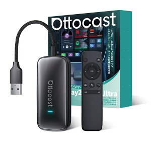 �y�����X�z�I�b�g�L���X�g Ottocast Play2Video Ultra���@�\���f�B�A�A�_�v�^�[ ai box �ԓ���YouTube NetFlix Prime?Video Spotify IPTV�ς�� CarPlay Android Auto���C�����X�ڑ� �ȒP���t�� U-NEXT�Ȃǎ����y�Z�K