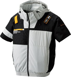 HUMMER空調風神服極涼-11.5度の半袖ブルゾン【建設 建築 暑さ対策 職人 作業服 作業着 レジャー アウトドア 釣り 野球観戦 フェス 動きやすい 高所作業 運転 サイドファン UVカット 】AT:09905