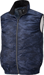 KR:26862ファン対応迷彩柄ベスト【運送物流暑さ対策職人ポリエステル100%作業服作業着レジャーアウトドア釣り野球観戦フェス動きやすい見回り隊】