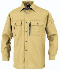 OK:40404 kansai uniform長袖シャツ 作業服 作業着 長袖シャツ ユニフォーム ストレッチ 通気 帯電防止 セットアップ ワークウェア